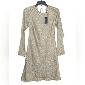 Glassons Open Back Pebble Print Dress Women 10 NWT
